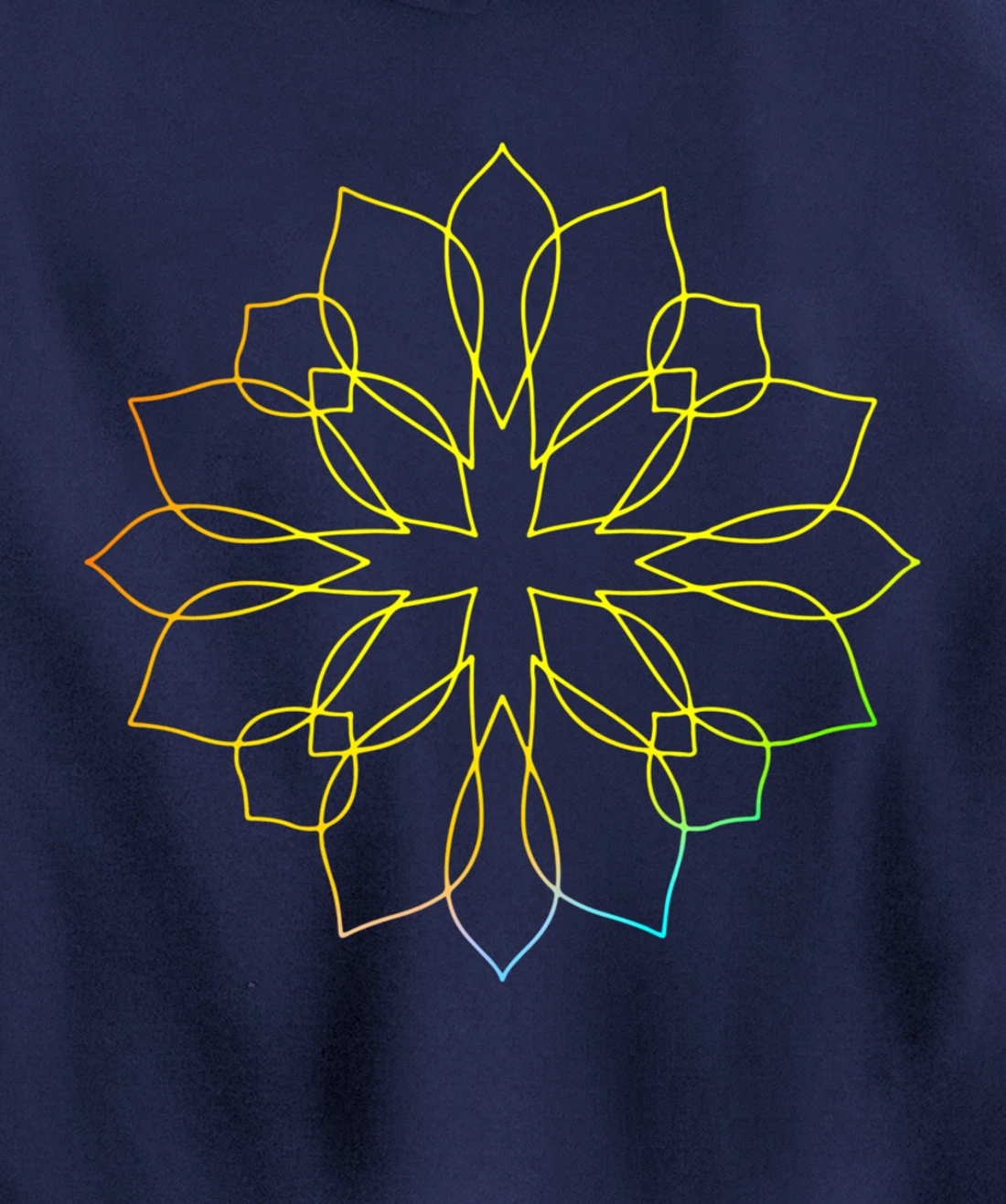 Mandala Wisdom Meditation Flower Rainbow Pullover Hoodie