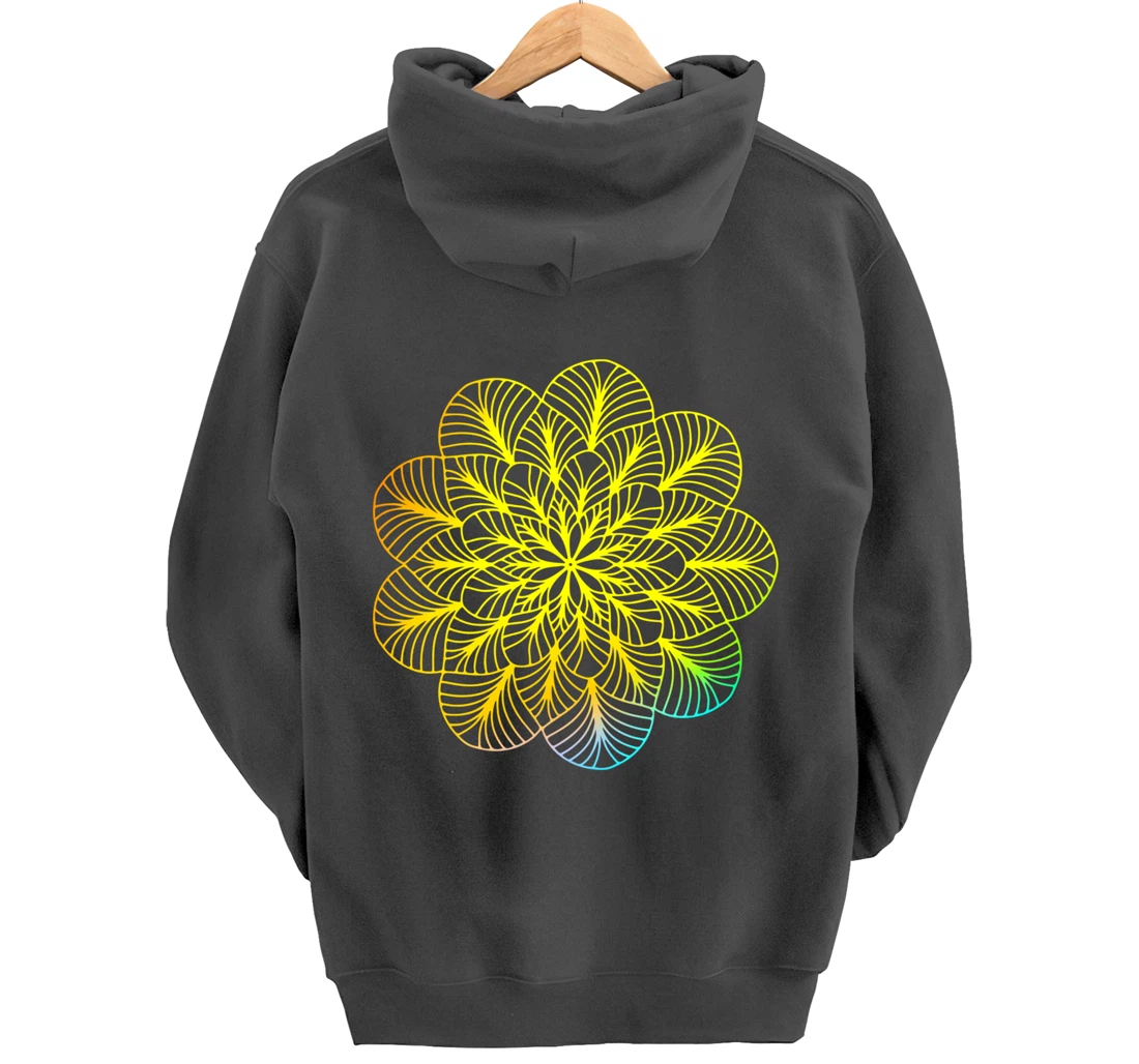 Mandala Wisdom Meditation Rainbow Creation Pullover Hoodie