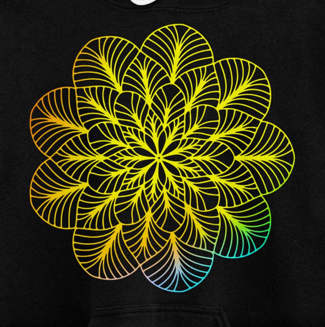 Mandala Wisdom Meditation Rainbow Creation Pullover Hoodie