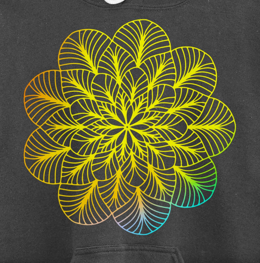 Mandala Wisdom Meditation Rainbow Creation Pullover Hoodie