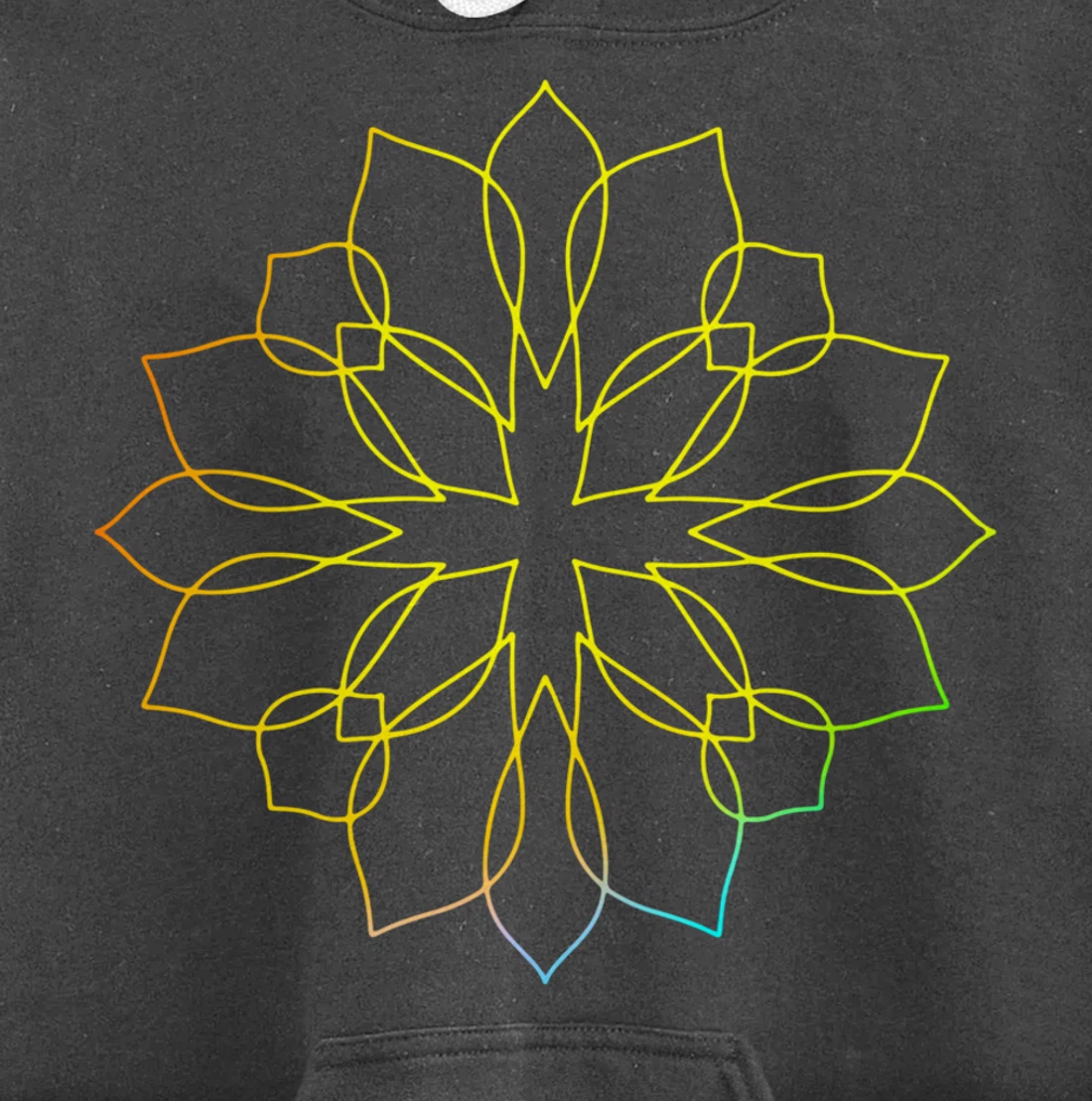 Mandala Wisdom Meditation Flower Rainbow Pullover Hoodie