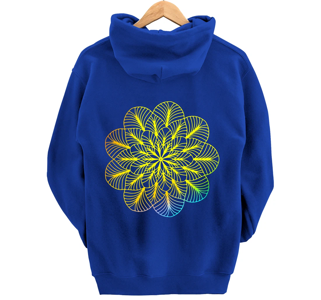 Mandala Wisdom Meditation Rainbow Creation Pullover Hoodie