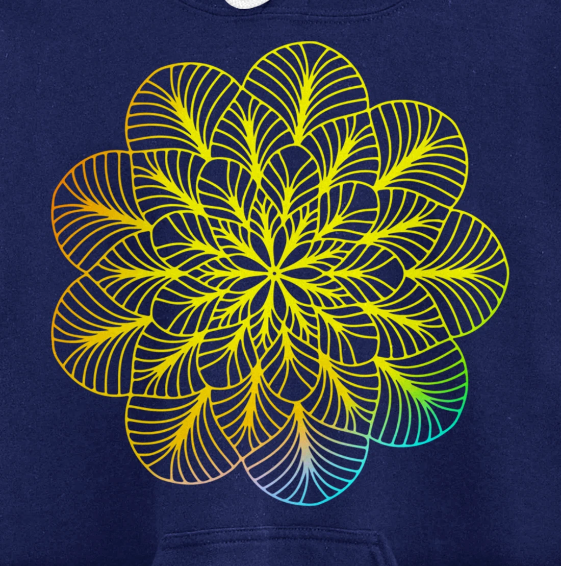 Mandala Wisdom Meditation Rainbow Creation Pullover Hoodie