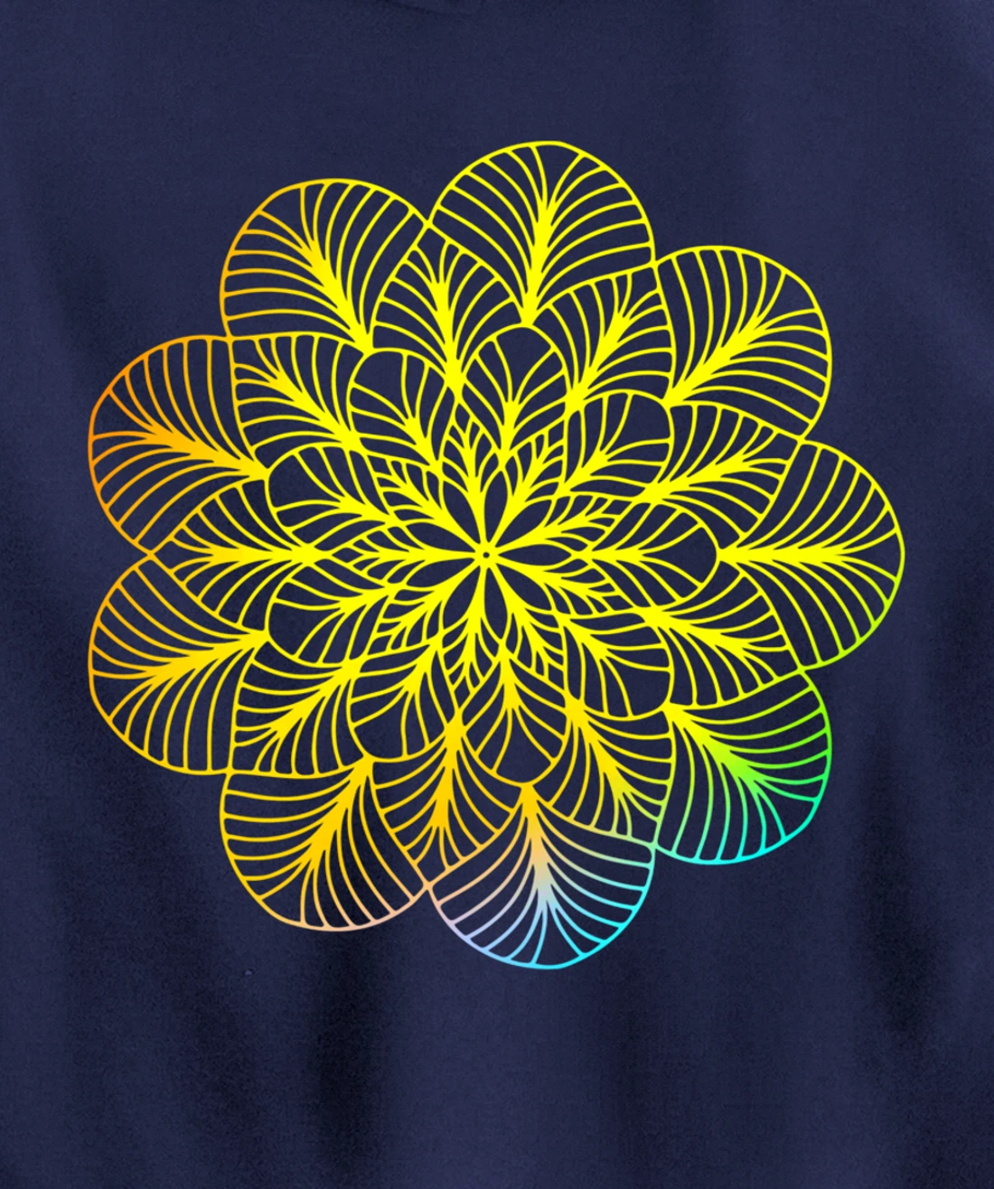 Mandala Wisdom Meditation Rainbow Creation Pullover Hoodie