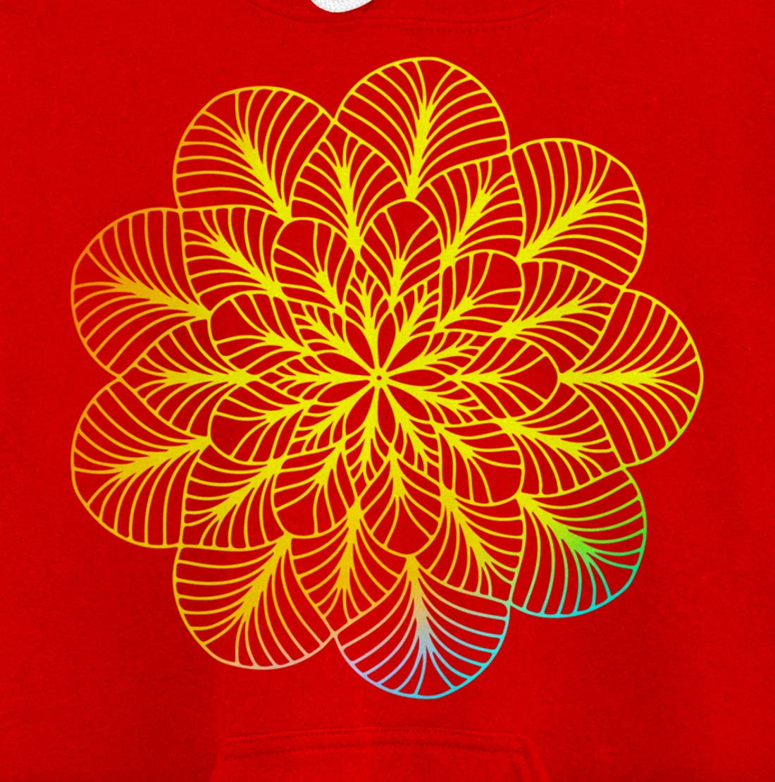 Mandala Wisdom Meditation Rainbow Creation Pullover Hoodie