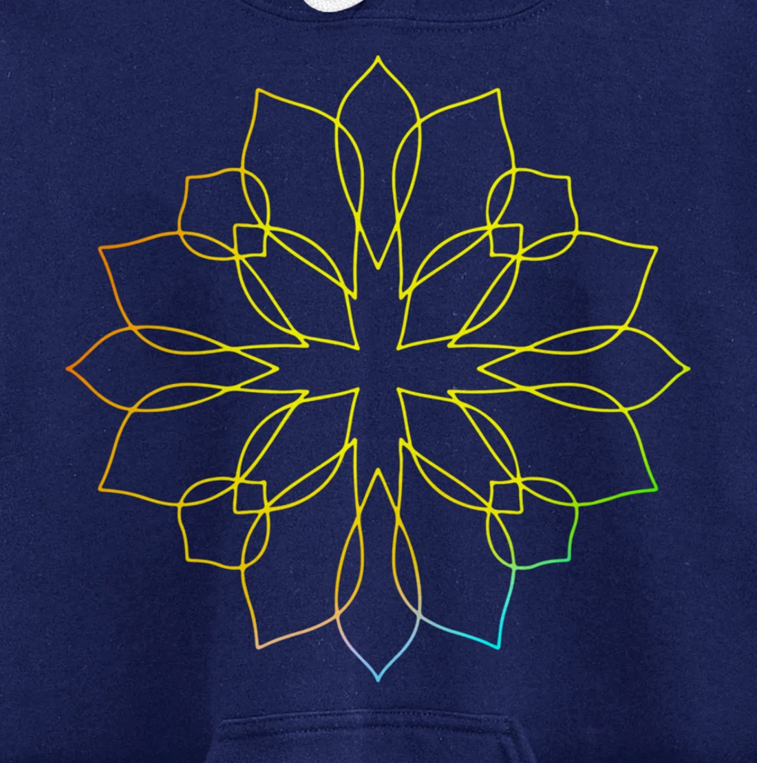 Mandala Wisdom Meditation Flower Rainbow Pullover Hoodie