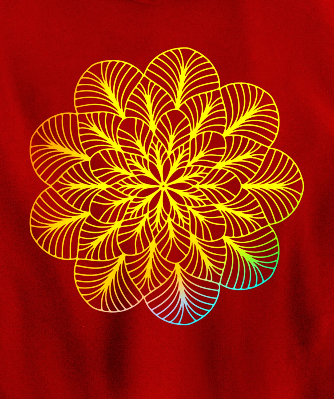 Mandala Wisdom Meditation Rainbow Creation Pullover Hoodie