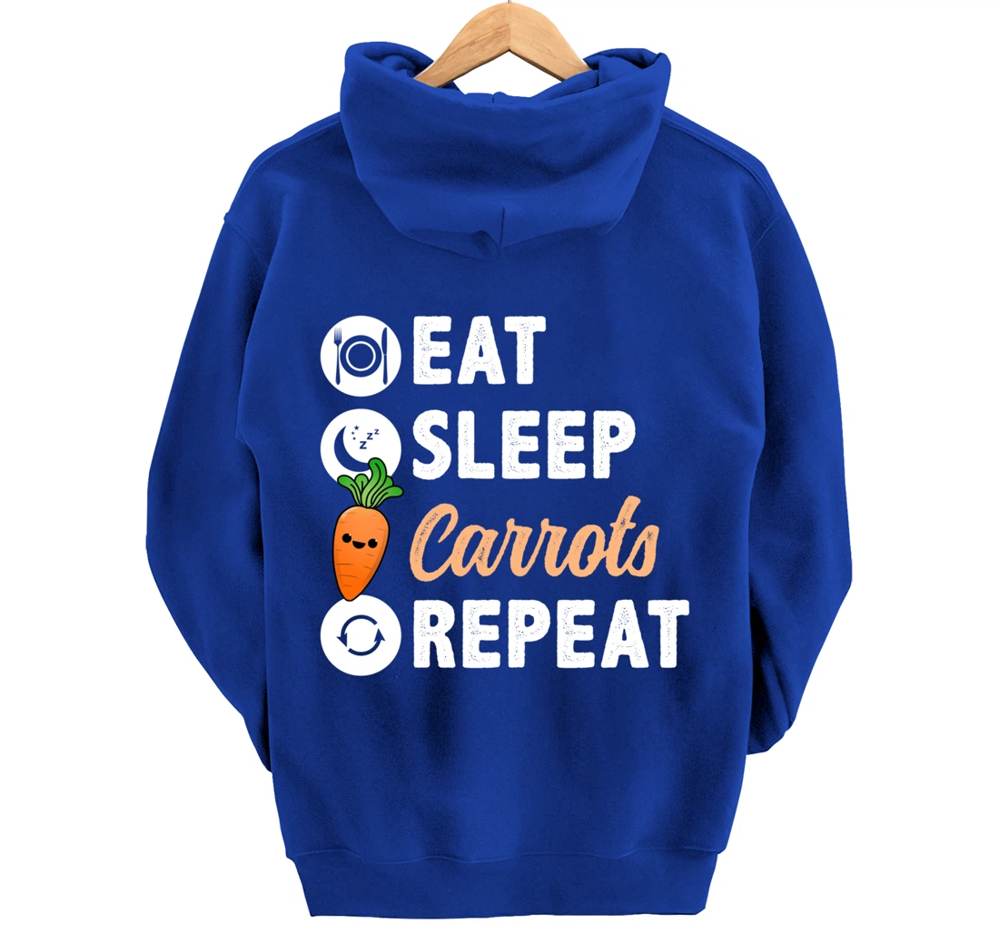Eat Sleep Carrots Repeat Pullover Hoodie