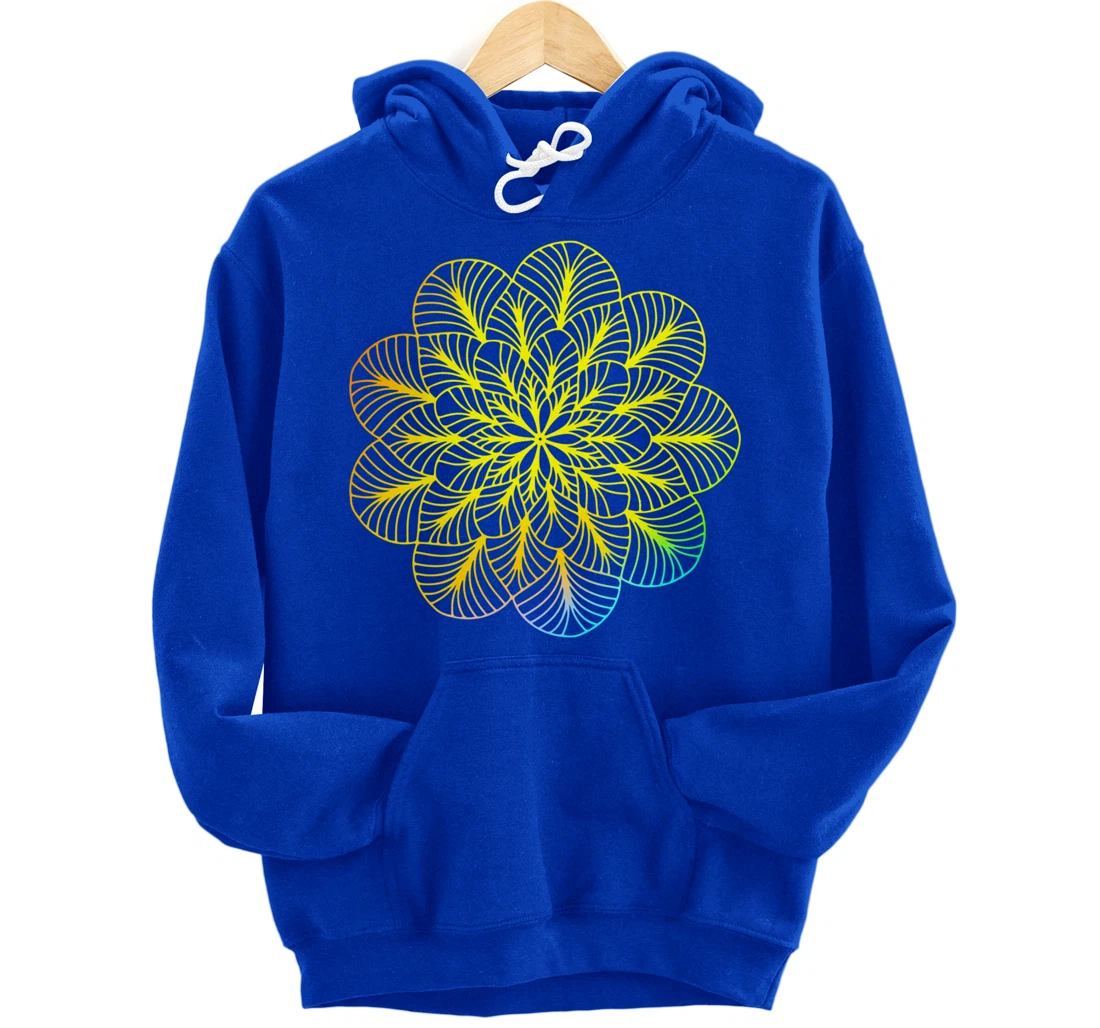 Mandala Wisdom Meditation Rainbow Creation Pullover Hoodie
