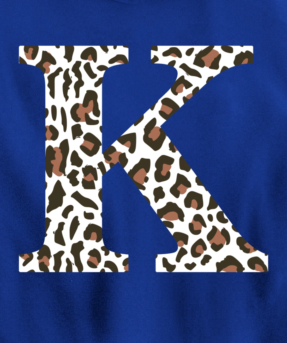 leopard animal print pattern monogram initials name letter k Pullover Hoodie