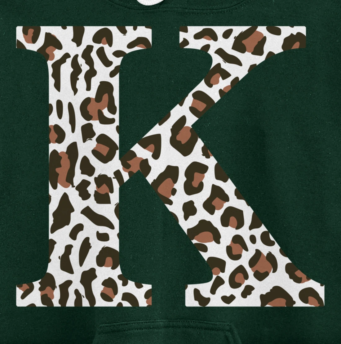 leopard animal print pattern monogram initials name letter k Pullover Hoodie