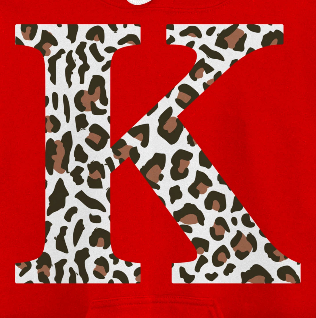 leopard animal print pattern monogram initials name letter k Pullover Hoodie