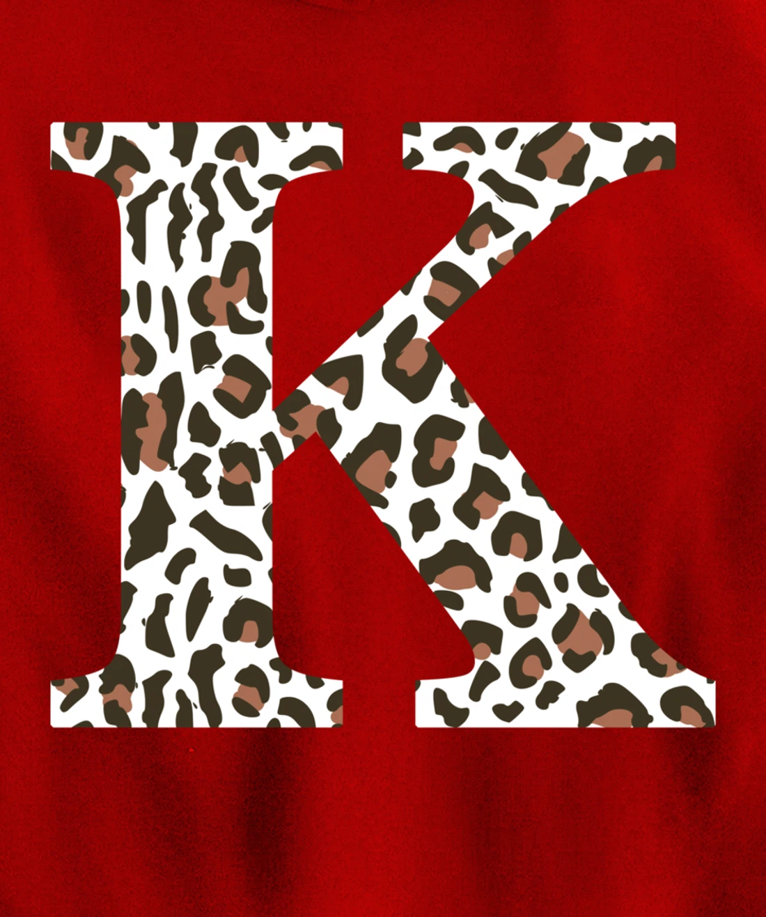 leopard animal print pattern monogram initials name letter k Pullover Hoodie