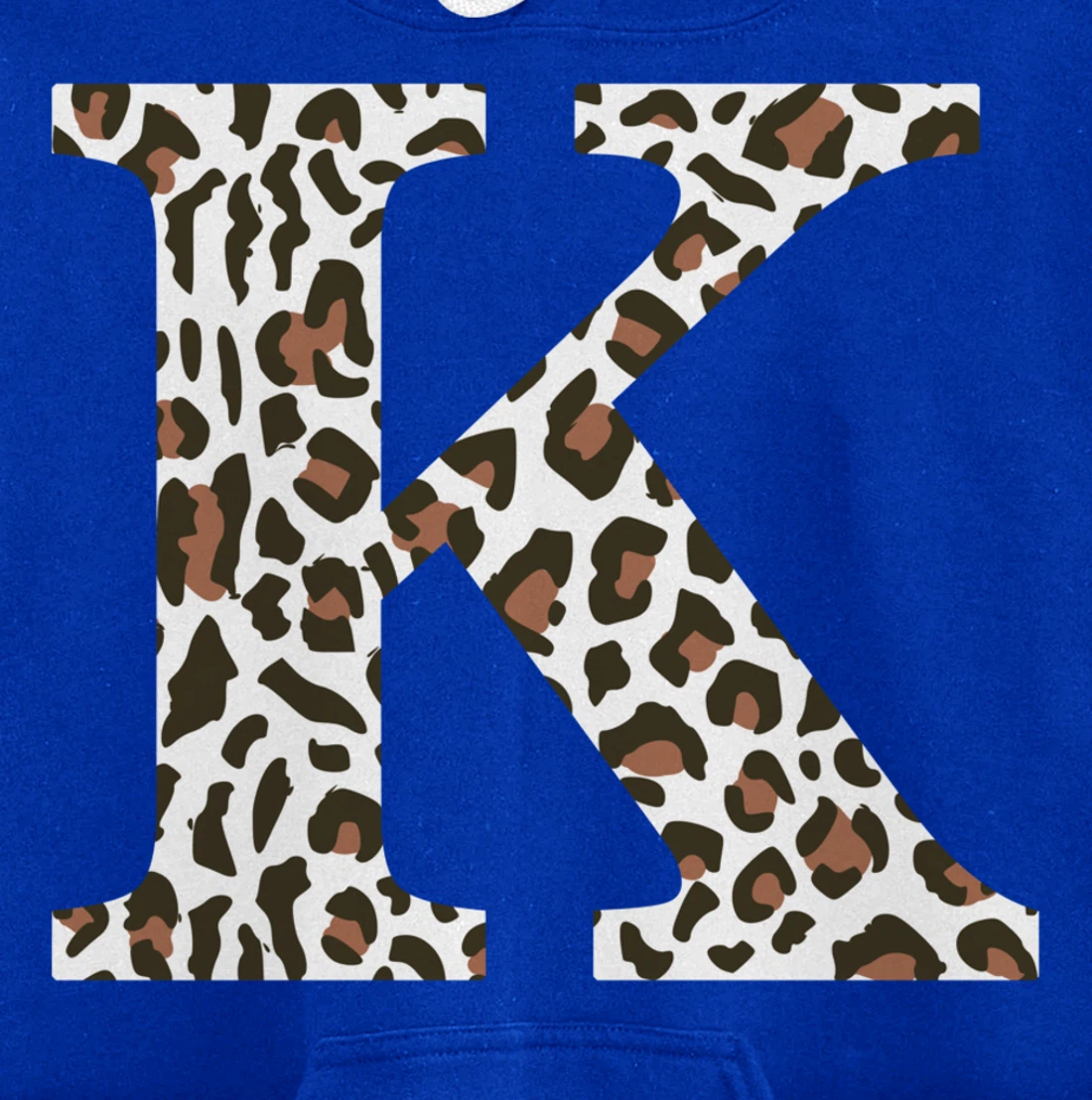 leopard animal print pattern monogram initials name letter k Pullover Hoodie