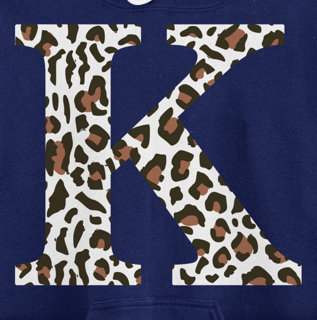 leopard animal print pattern monogram initials name letter k Pullover Hoodie