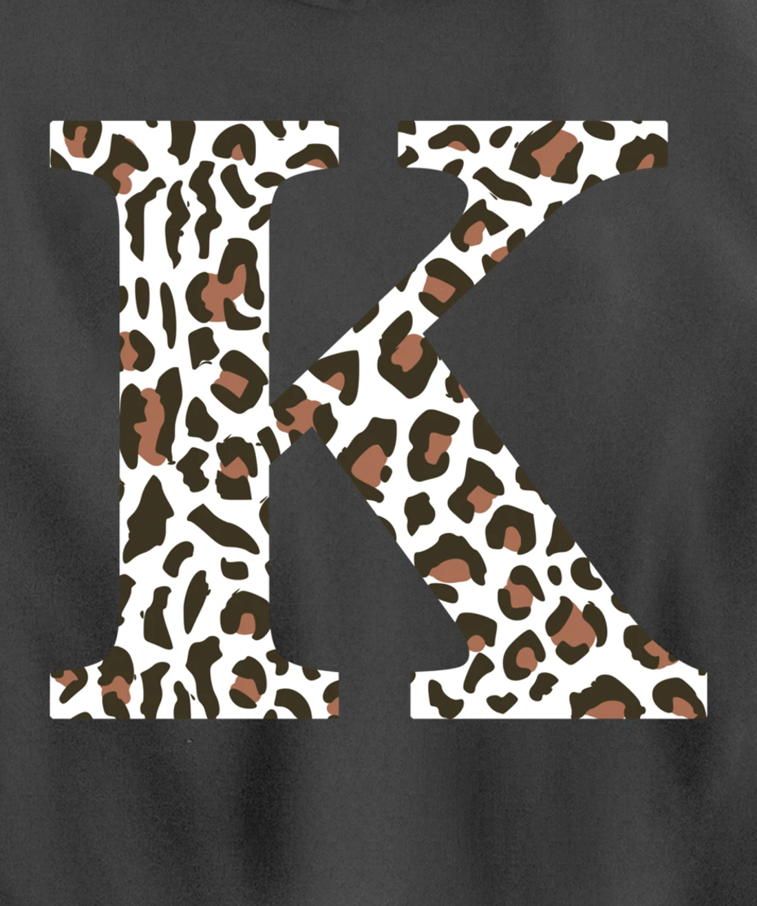 leopard animal print pattern monogram initials name letter k Pullover Hoodie