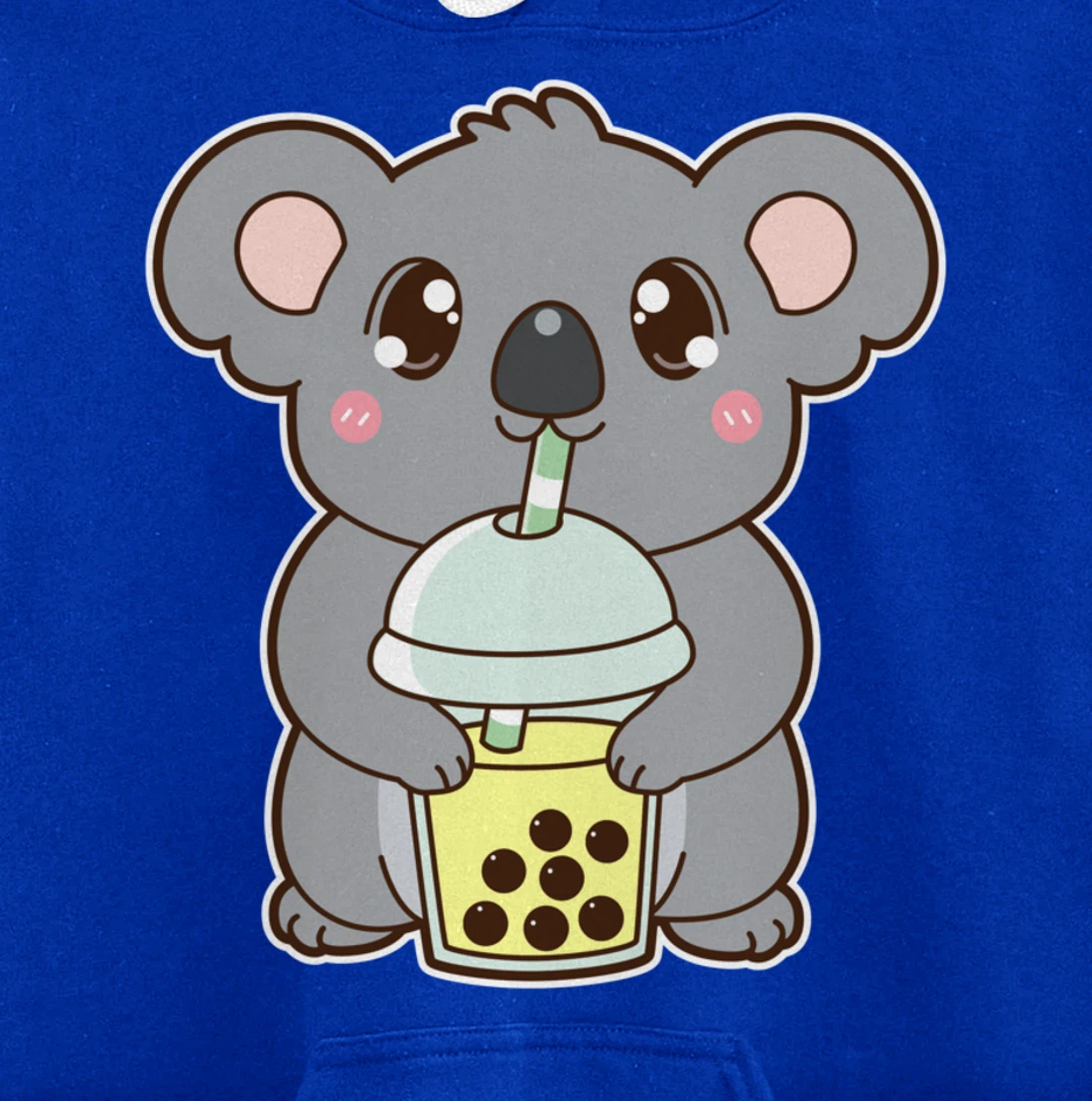 Kawaii Cute Boba Koala Bear Banana Bubble Pearl Milk Tea Pullover Hoodie