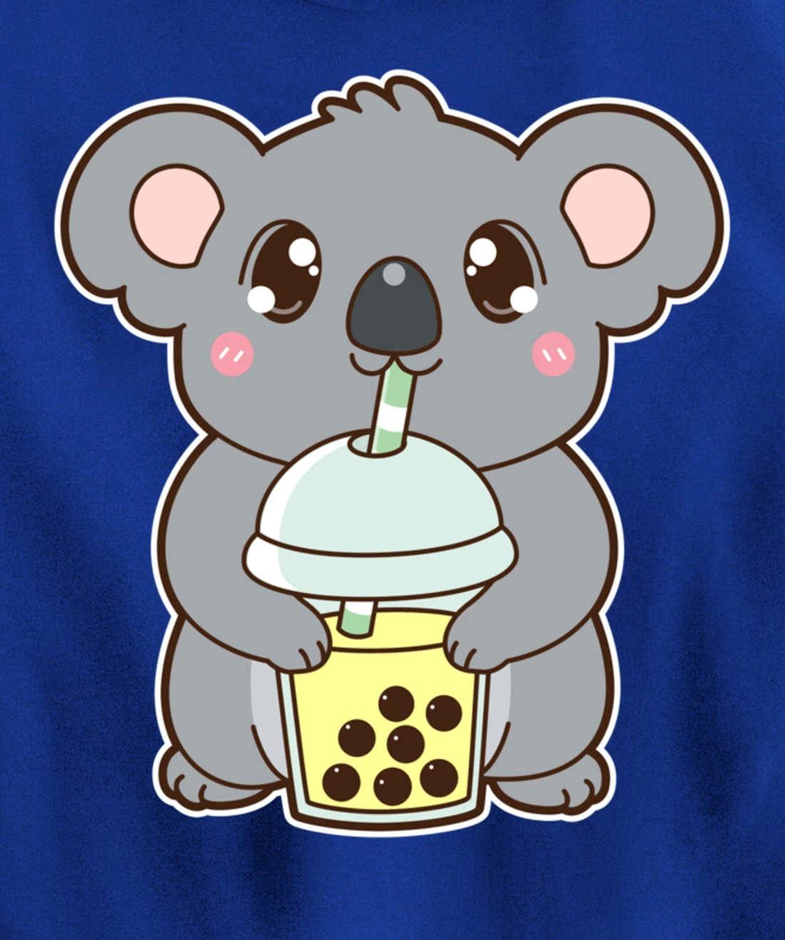 Kawaii Cute Boba Koala Bear Banana Bubble Pearl Milk Tea Pullover Hoodie
