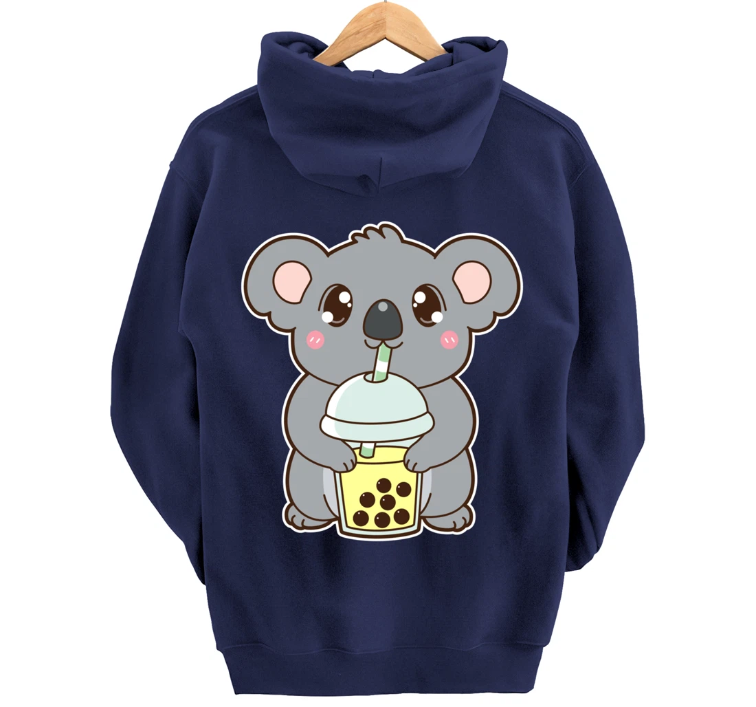 Kawaii Cute Boba Koala Bear Banana Bubble Pearl Milk Tea Pullover Hoodie