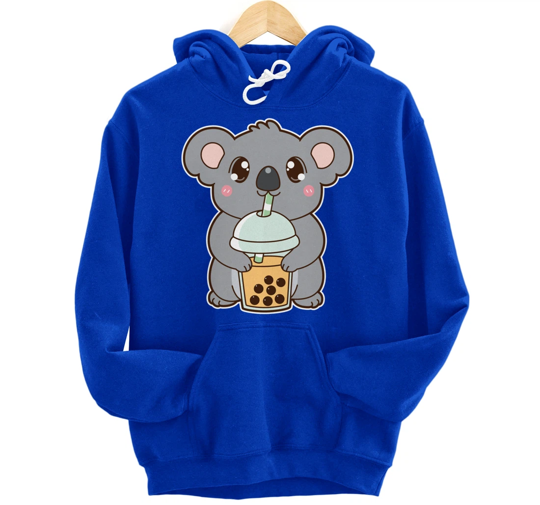 Kawaii Cute Boba Koala Bear Mango Bubble Pearl Milk Tea Pullover Hoodie