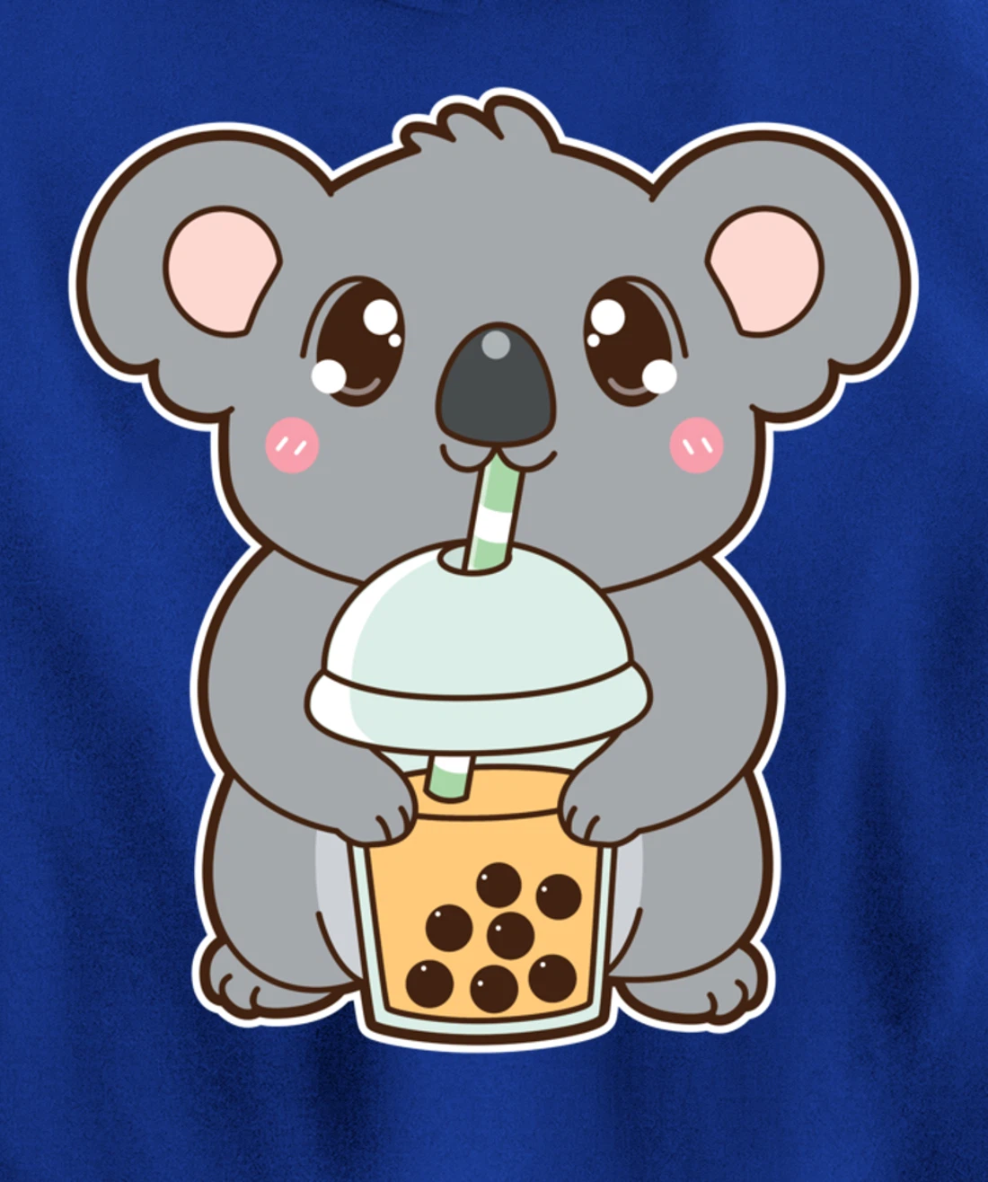 Kawaii Cute Boba Koala Bear Mango Bubble Pearl Milk Tea Pullover Hoodie