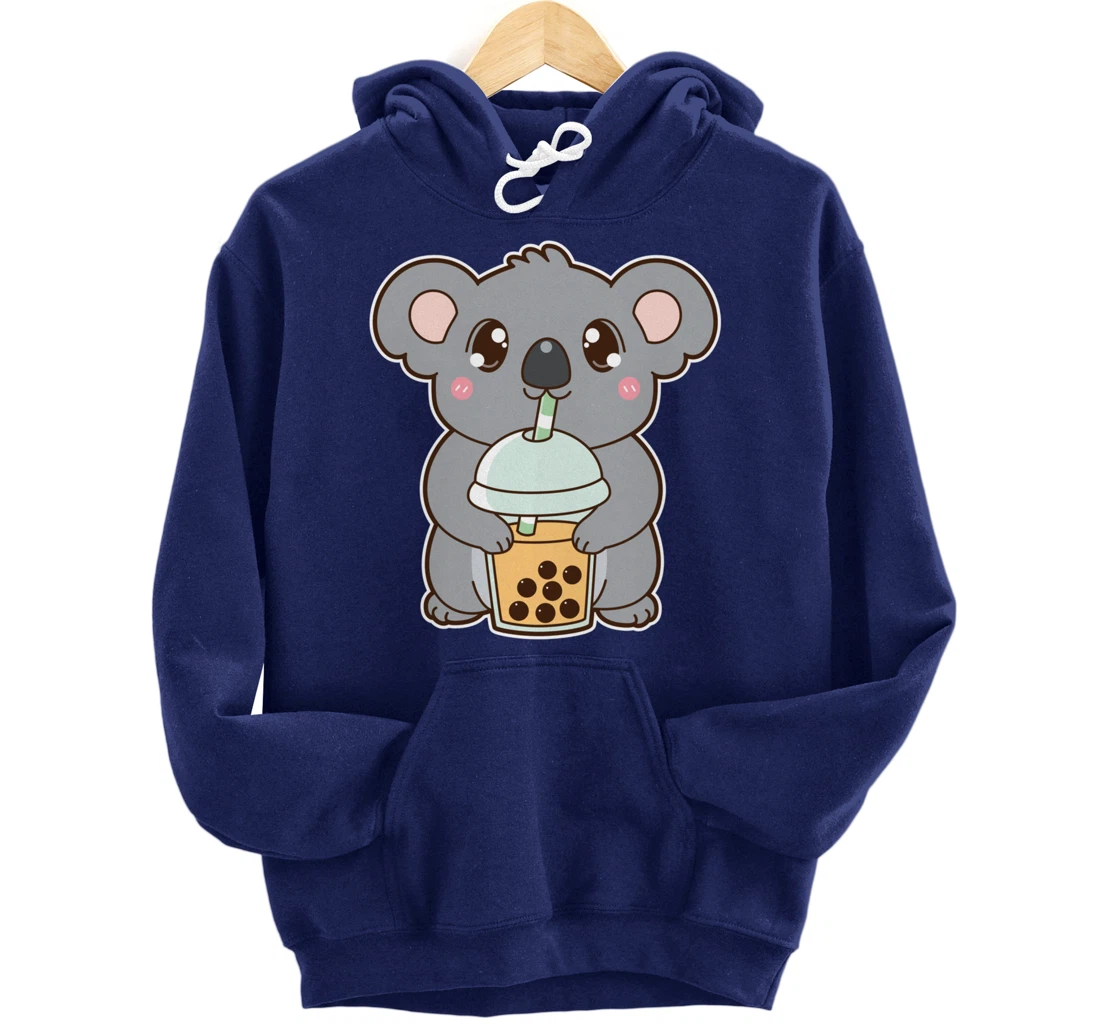 Kawaii Cute Boba Koala Bear Mango Bubble Pearl Milk Tea Pullover Hoodie
