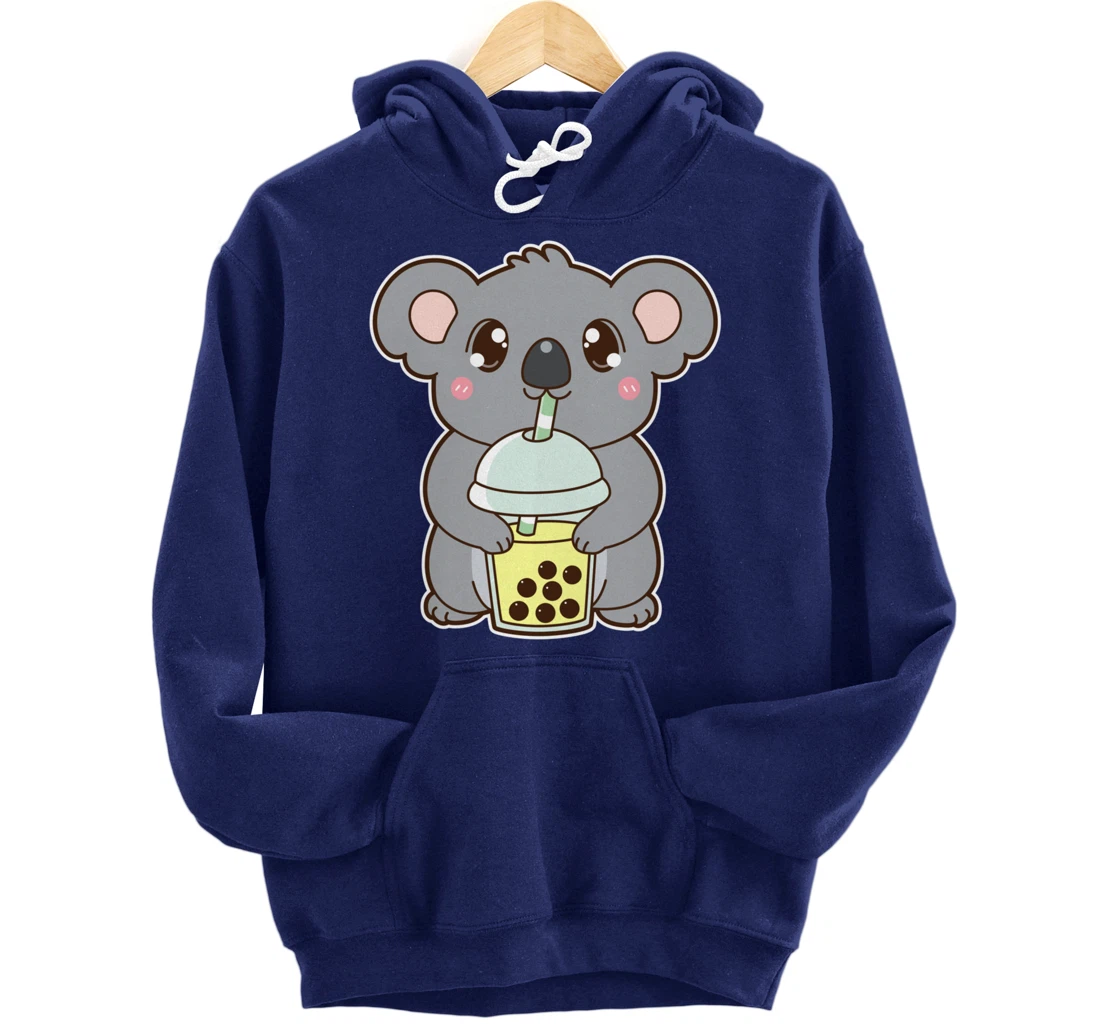 Kawaii Cute Boba Koala Bear Banana Bubble Pearl Milk Tea Pullover Hoodie