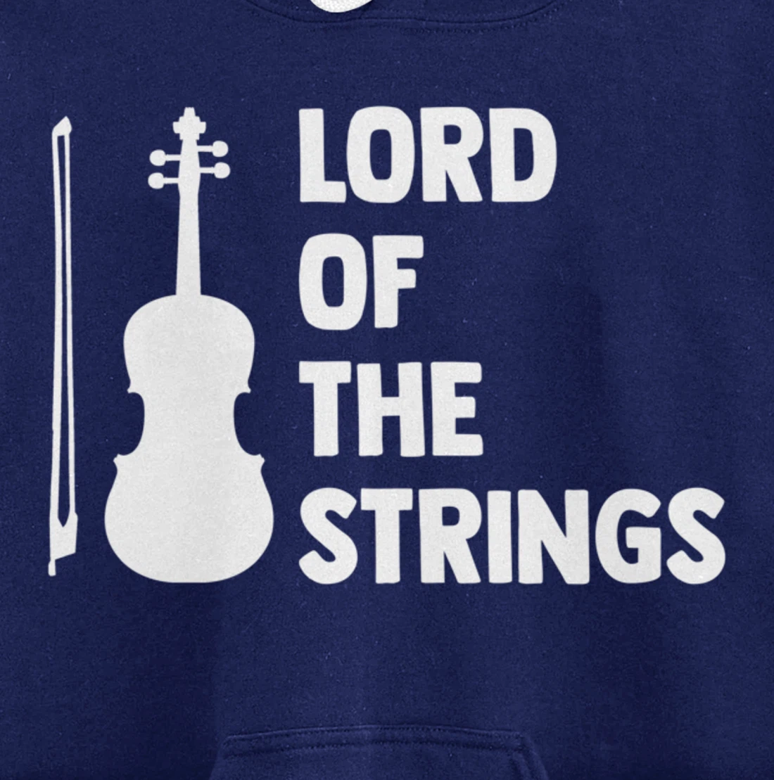 Lord Of The Strings Playing Violin Instrument Music Lover Pullover Hoodie