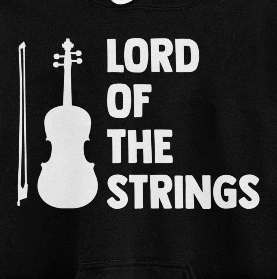 Lord Of The Strings Playing Violin Instrument Music Lover Pullover Hoodie