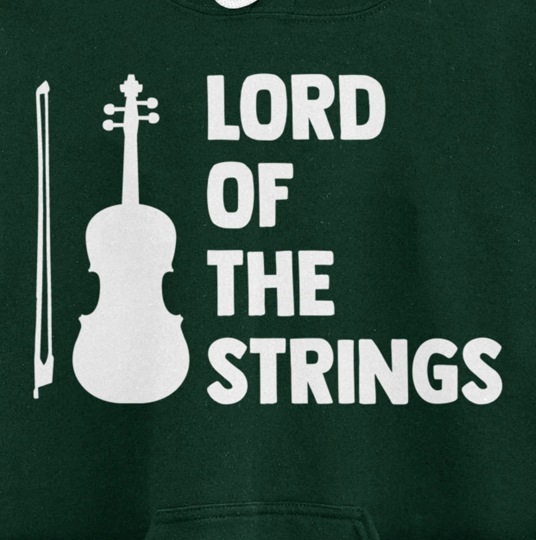Lord Of The Strings Playing Violin Instrument Music Lover Pullover Hoodie