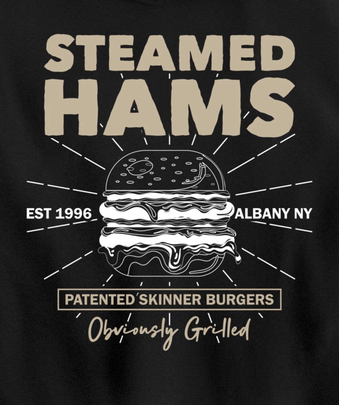 Awesome Steamed Hams Skinner Burger Themed Funny Meme Pullover Hoodie