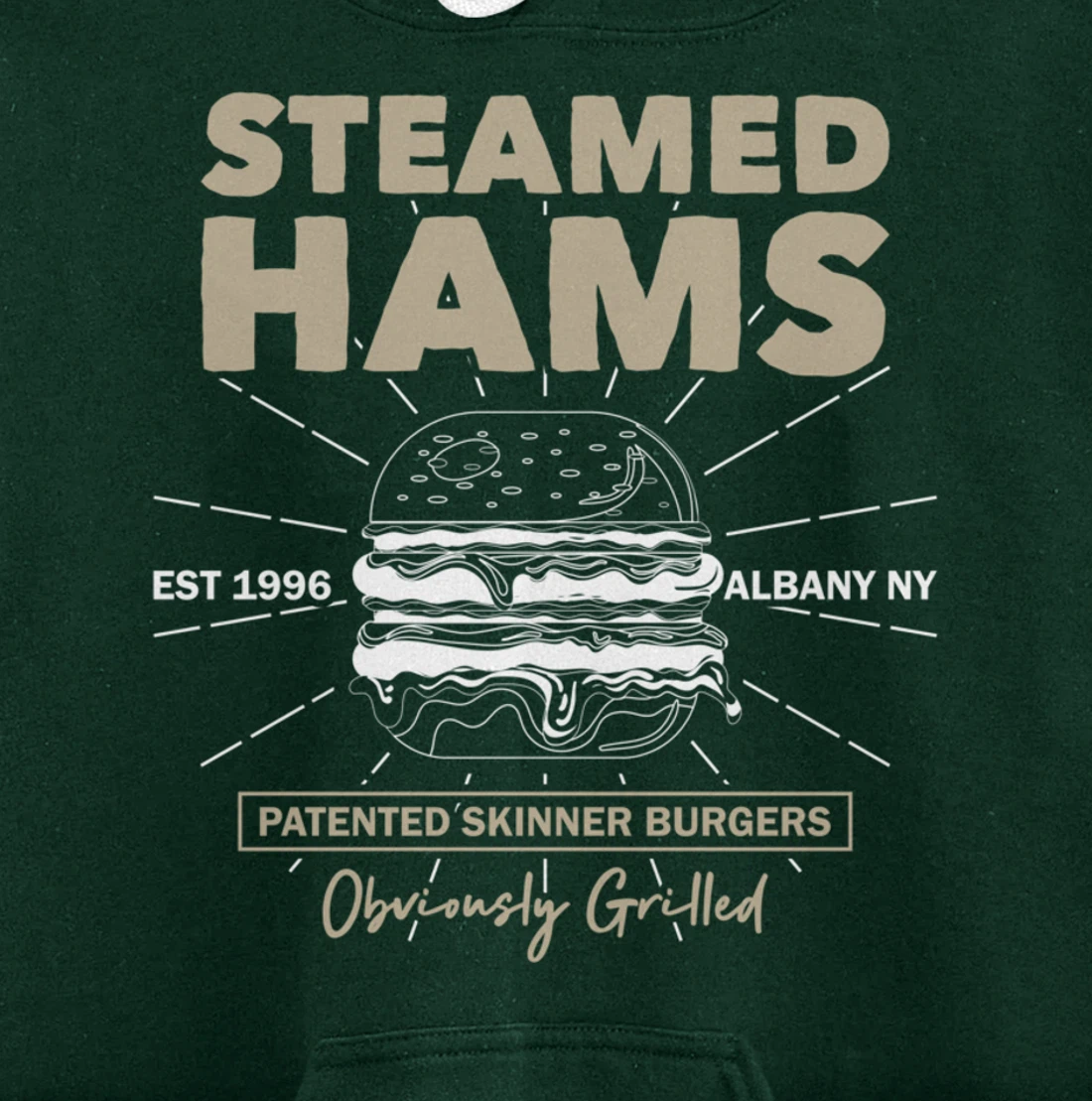 Awesome Steamed Hams Skinner Burger Themed Funny Meme Pullover Hoodie