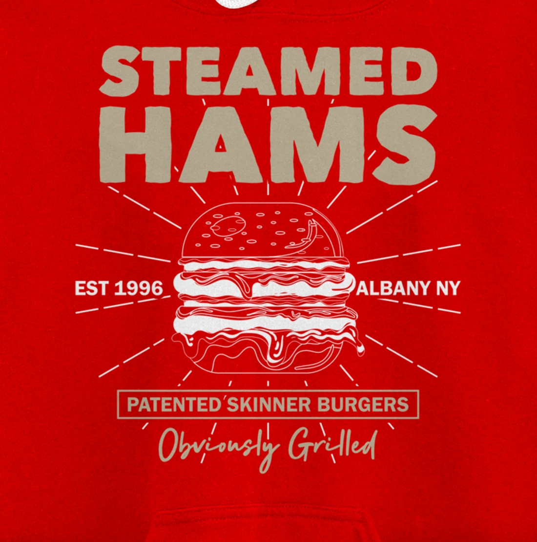 Awesome Steamed Hams Skinner Burger Themed Funny Meme Pullover Hoodie