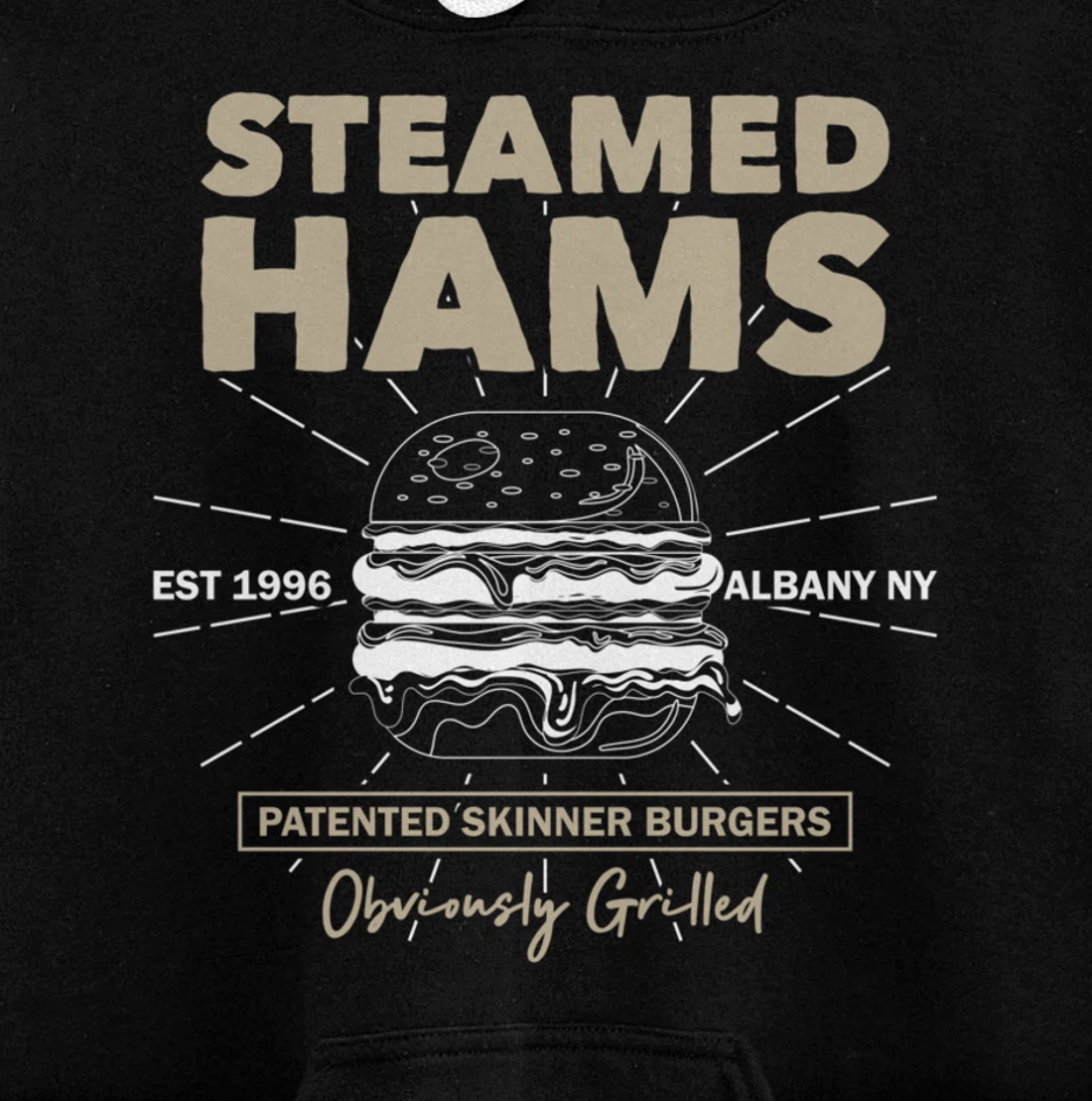 Awesome Steamed Hams Skinner Burger Themed Funny Meme Pullover Hoodie