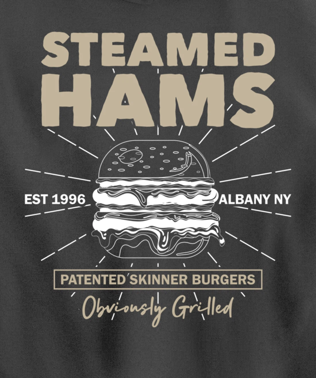 Awesome Steamed Hams Skinner Burger Themed Funny Meme Pullover Hoodie