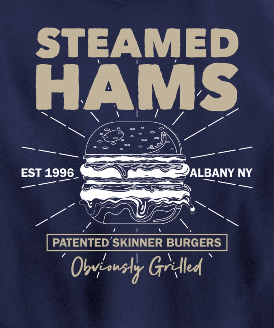 Awesome Steamed Hams Skinner Burger Themed Funny Meme Pullover Hoodie