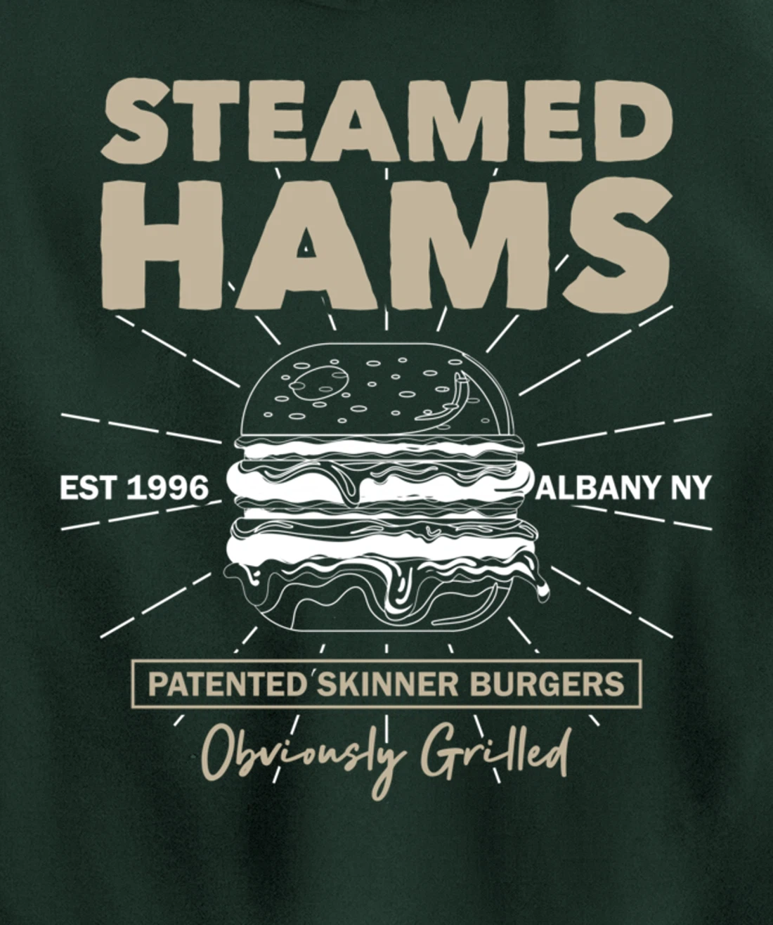 Awesome Steamed Hams Skinner Burger Themed Funny Meme Pullover Hoodie