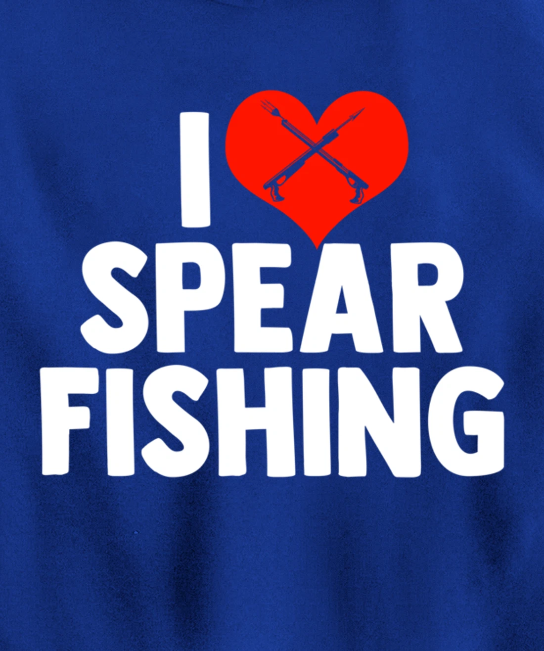 I Love Spearfishing Spearfisher Underwater Fishing Themed Pullover Hoodie