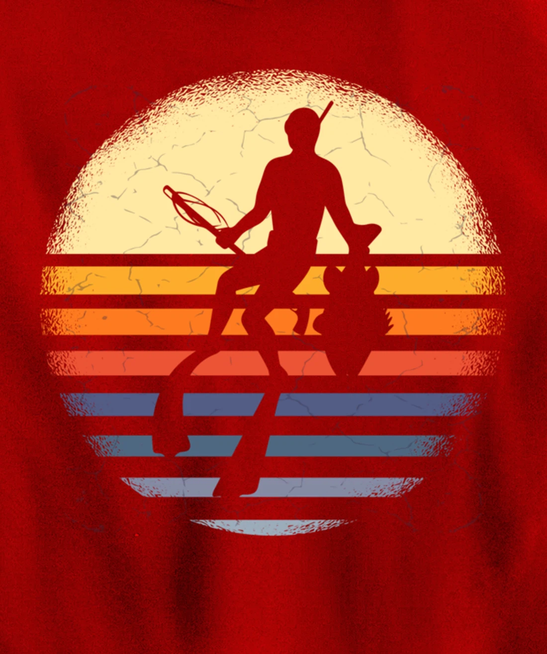 Spearfisher Silhouette Spearfishing Underwater Fishing Pullover Hoodie