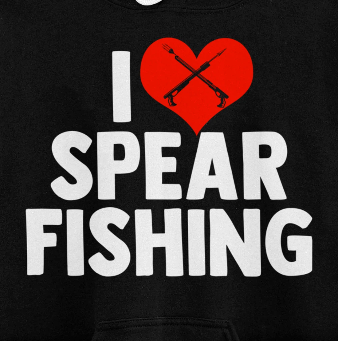 I Love Spearfishing Spearfisher Underwater Fishing Themed Pullover Hoodie