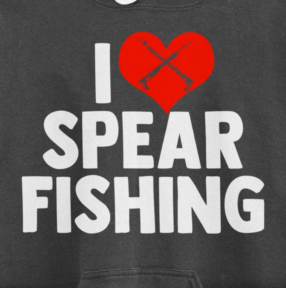 I Love Spearfishing Spearfisher Underwater Fishing Themed Pullover Hoodie