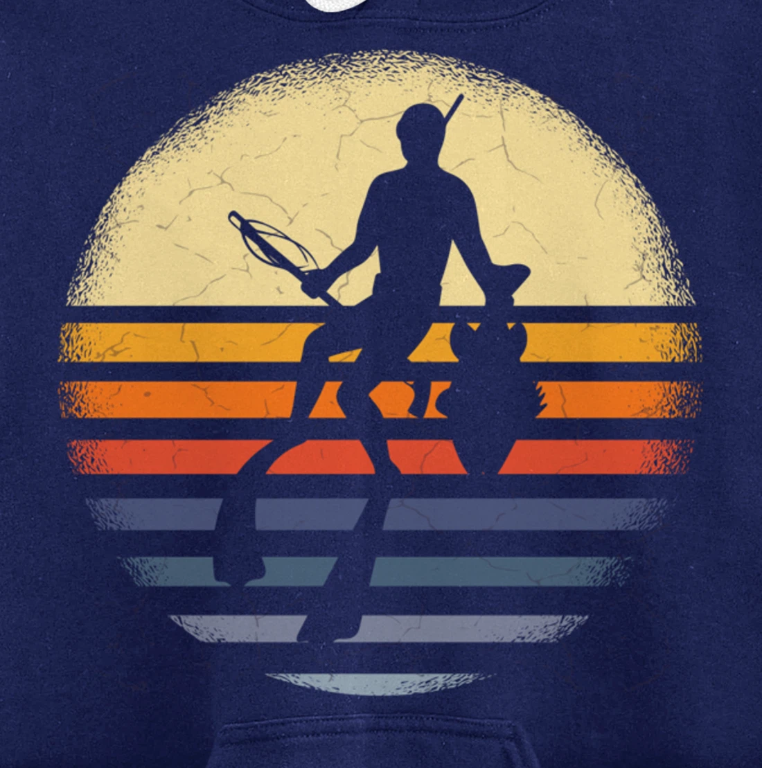 Spearfisher Silhouette Spearfishing Underwater Fishing Pullover Hoodie