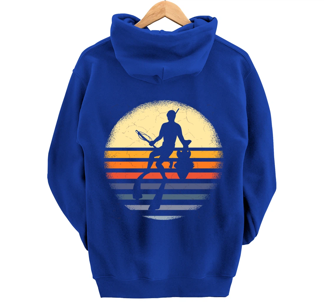 Spearfisher Silhouette Spearfishing Underwater Fishing Pullover Hoodie