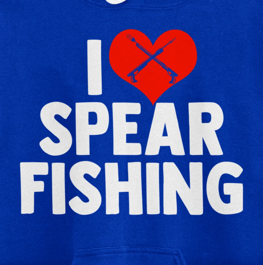 I Love Spearfishing Spearfisher Underwater Fishing Themed Pullover Hoodie