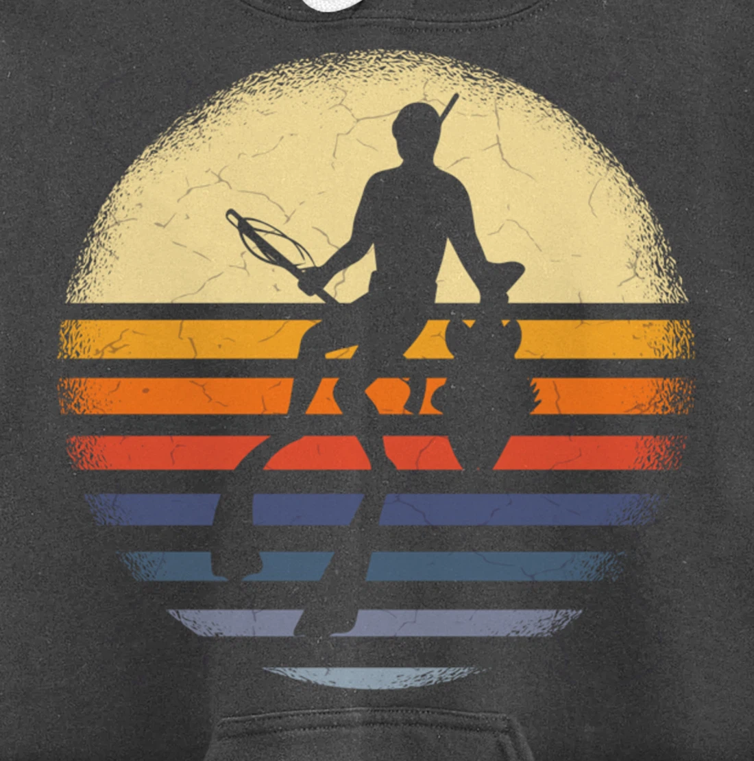 Spearfisher Silhouette Spearfishing Underwater Fishing Pullover Hoodie