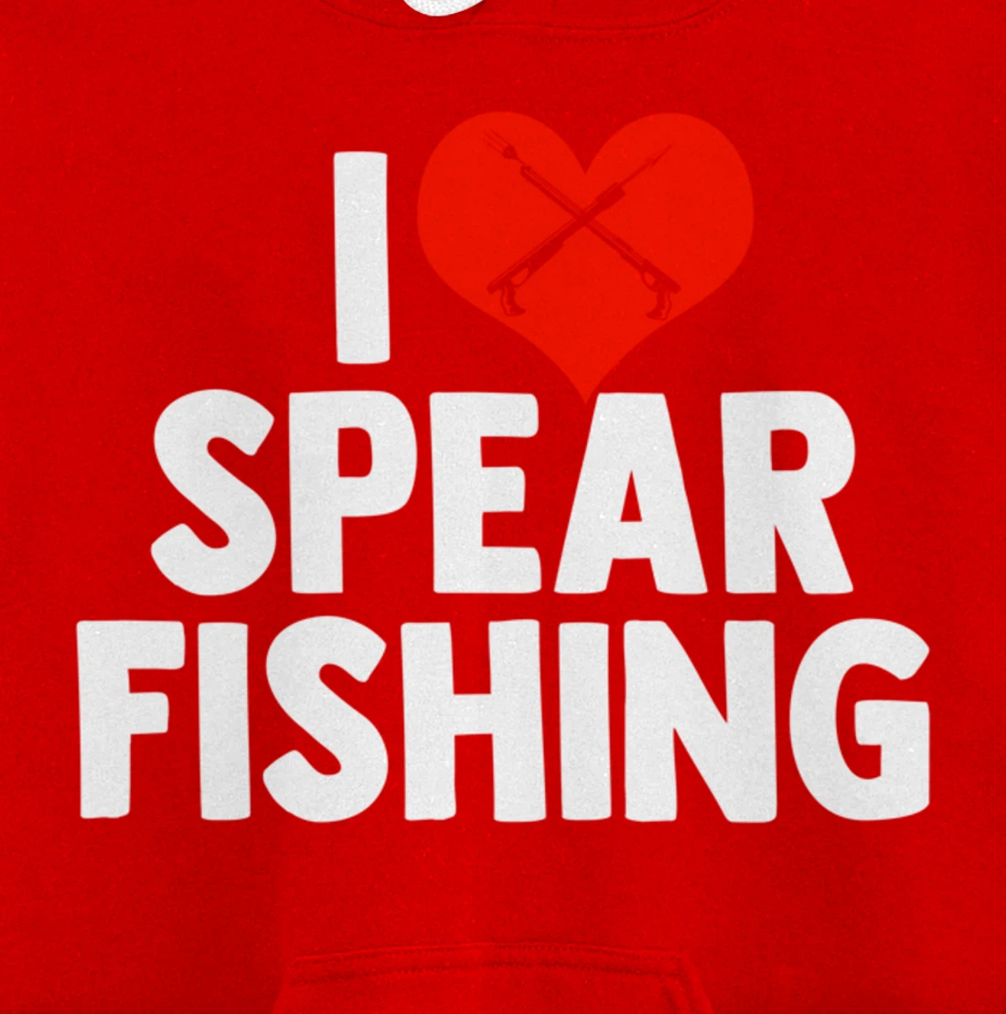 I Love Spearfishing Spearfisher Underwater Fishing Themed Pullover Hoodie