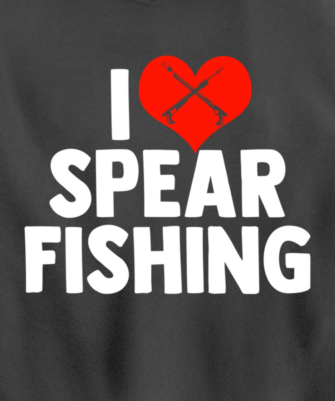 I Love Spearfishing Spearfisher Underwater Fishing Themed Pullover Hoodie