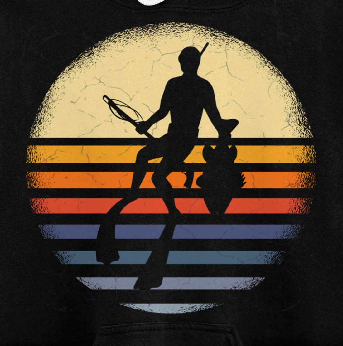 Spearfisher Silhouette Spearfishing Underwater Fishing Pullover Hoodie