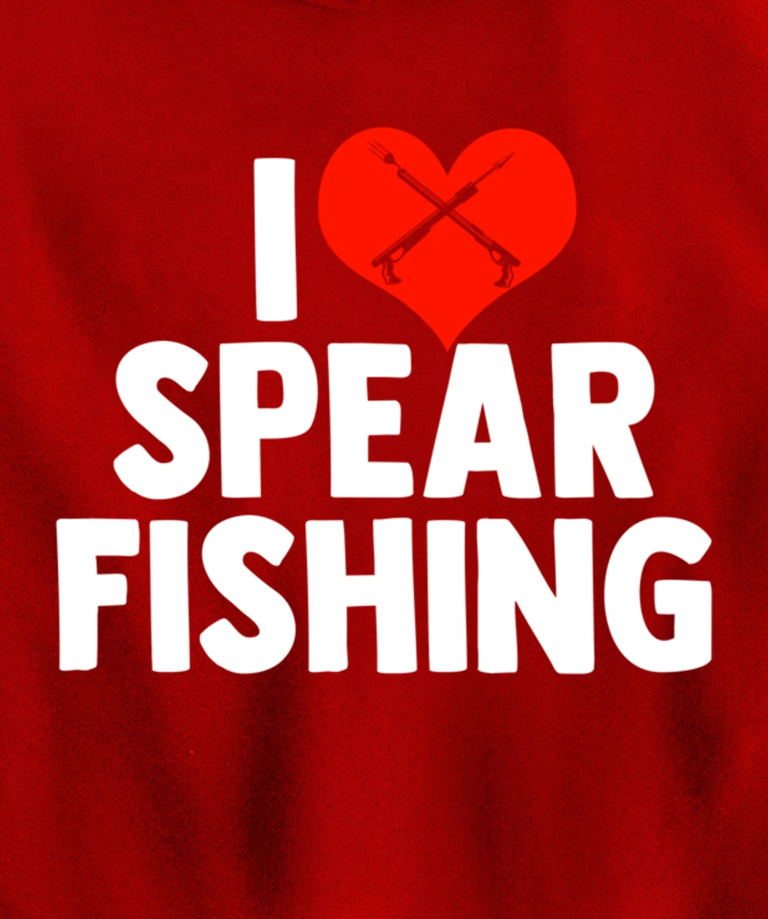 I Love Spearfishing Spearfisher Underwater Fishing Themed Pullover Hoodie
