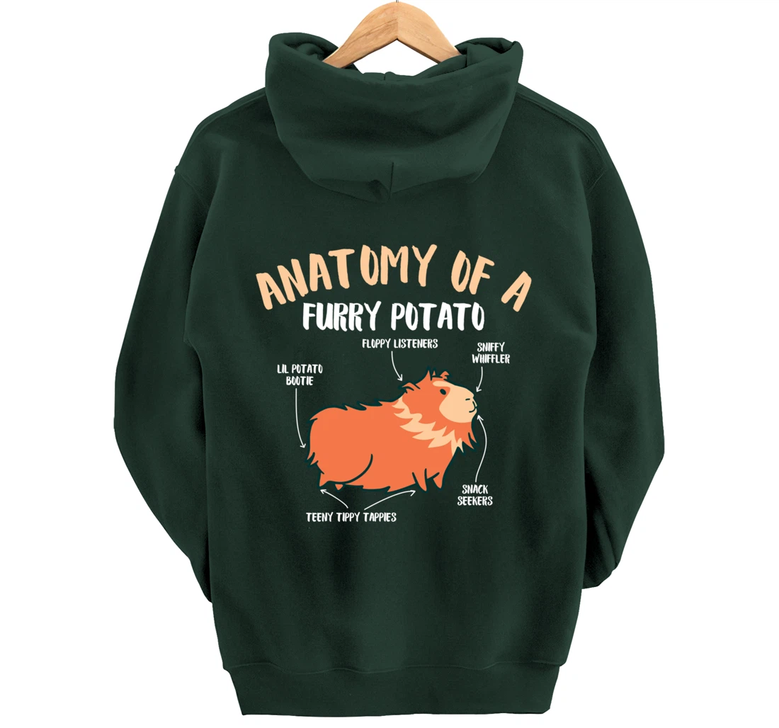 Anatomy Of A Furry Potato Guinea Pig Pet Rodent Animal Pullover Hoodie